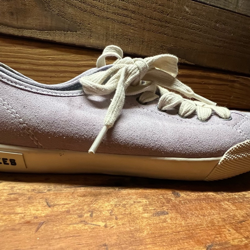 SeaVees Lavender Suede Lace-Up Sneakers